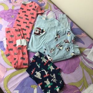 Lot Kids 5 pieces Pajamas Sets Kirkland 4T